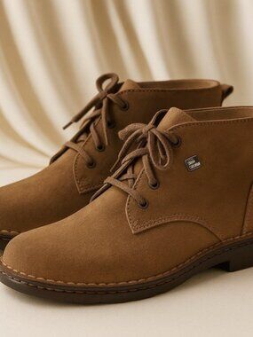 Finn Comfort Tan Nubuck Desert Boots Women’s 9 Granola Girl CabinCore Style